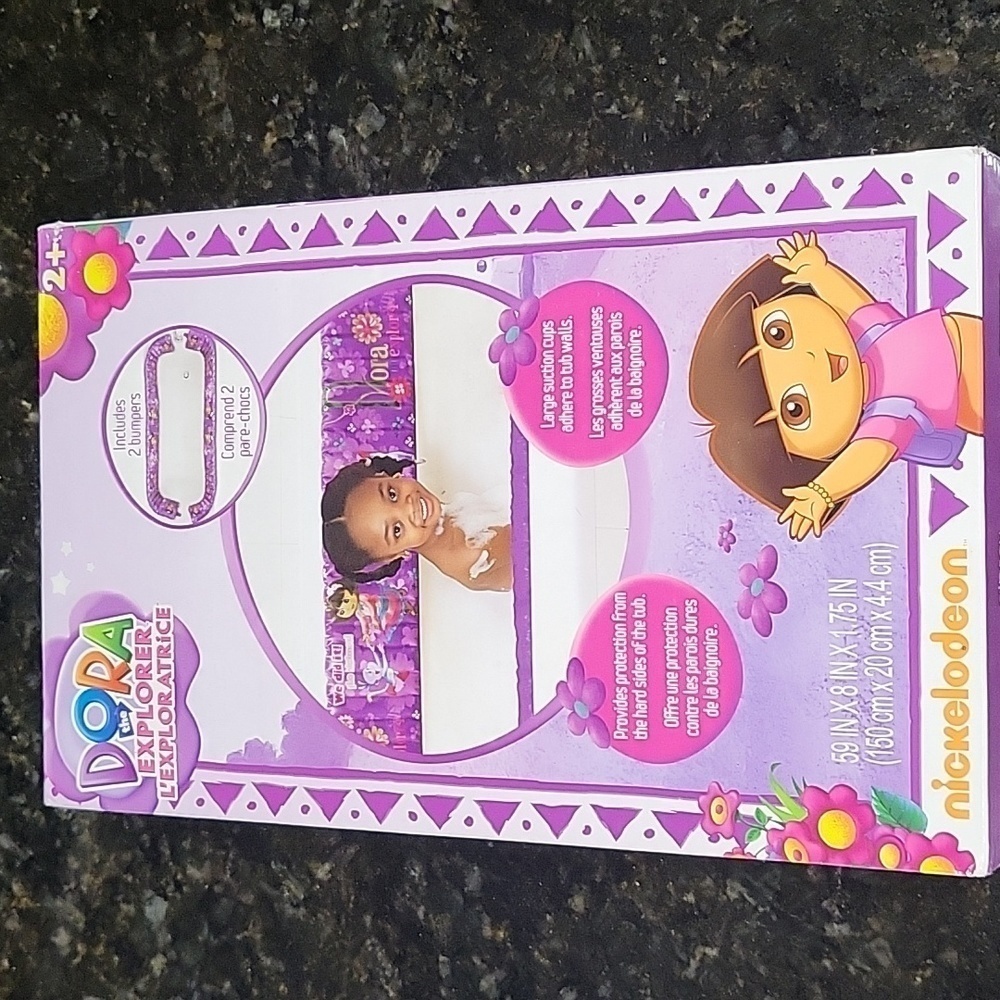 Nib Safety Bathtub Bumper New Dora The Explorer Inflatable Safety Bathtub Bumper